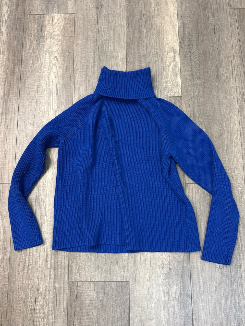 Marks & Spencer Cobalt Blue Ribbed Turtleneck Sweater
